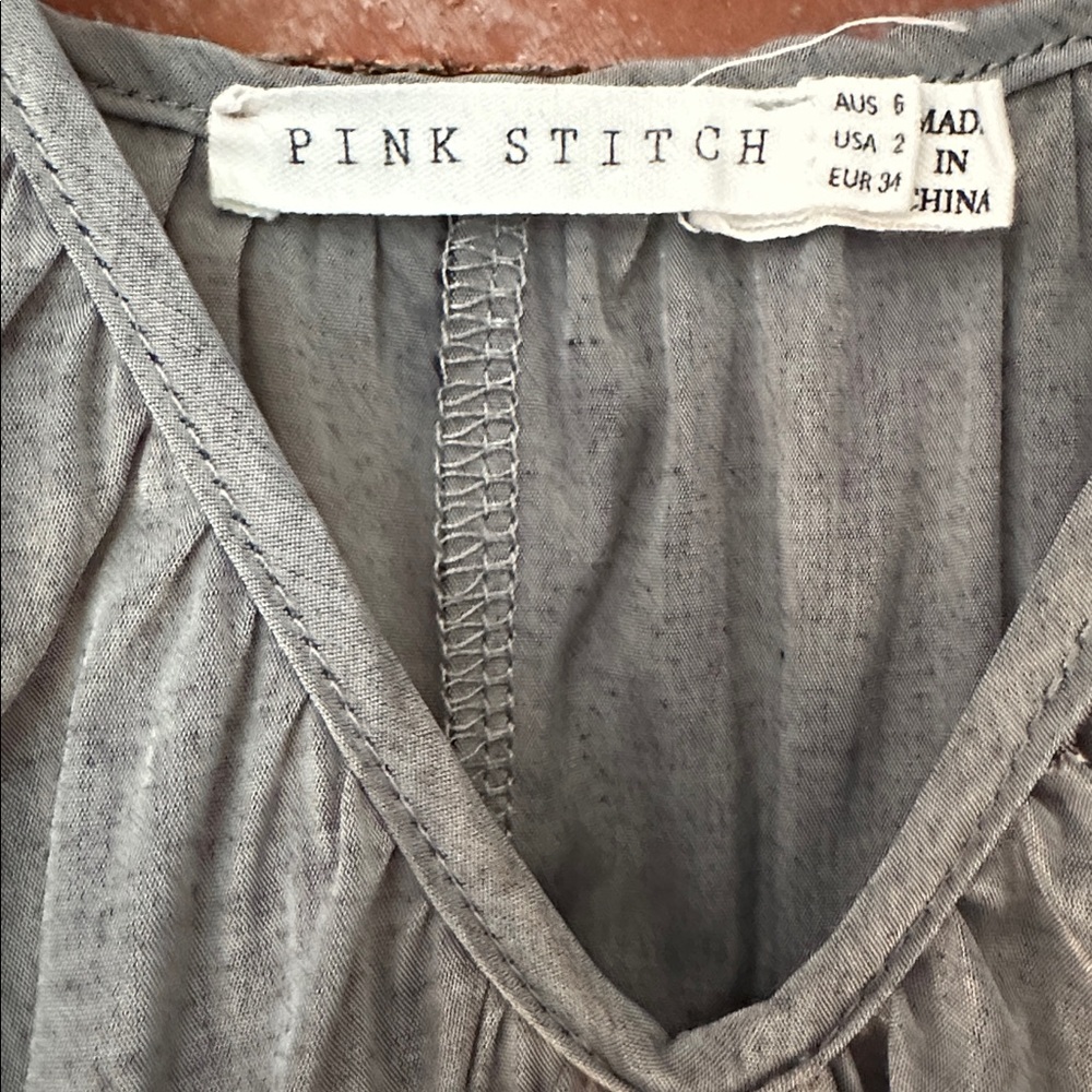 Pink Stitch Resort Haze Gray Maxi Dress - Picture 4 of 7